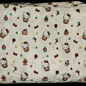 Hello Kitty Christmas Sheets Twin Size Gingerbread Candy Holiday- 3 Pieces
